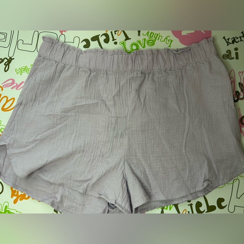 Universal Thread Shorts XL Purple NWT Easy Pull On Crinkle Gauze High Rise - Picture 5 of 9